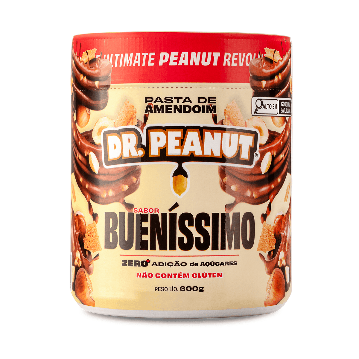 Dr. Peanut Pasta de Maní Bueníssimo 600g, vista frontal del envase