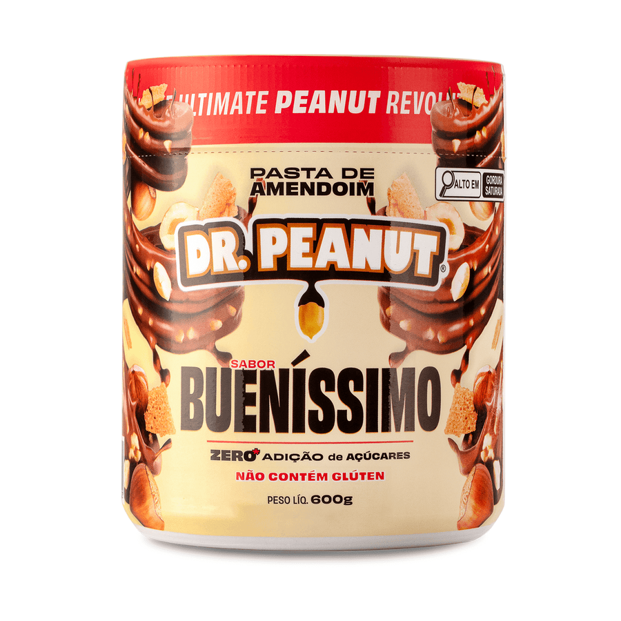 Dr. Peanut Pasta de Maní Bueníssimo 600g, vista frontal del envase