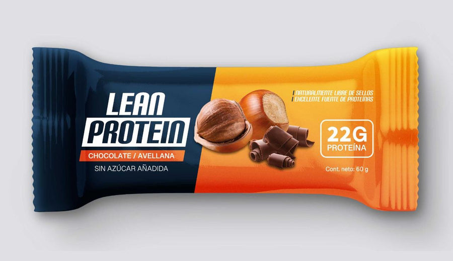Lean Protein Chocolate / Avellana — Caja de 5 barras